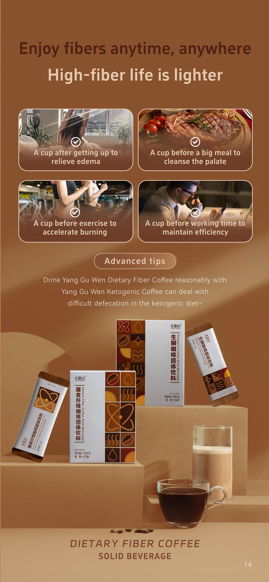 Dietary Fiber Coffee for body control