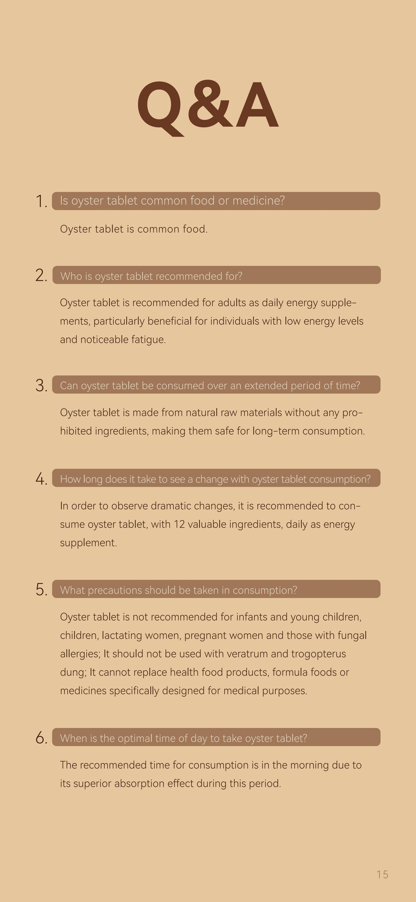 Oyster Peptide Vitality Tablet