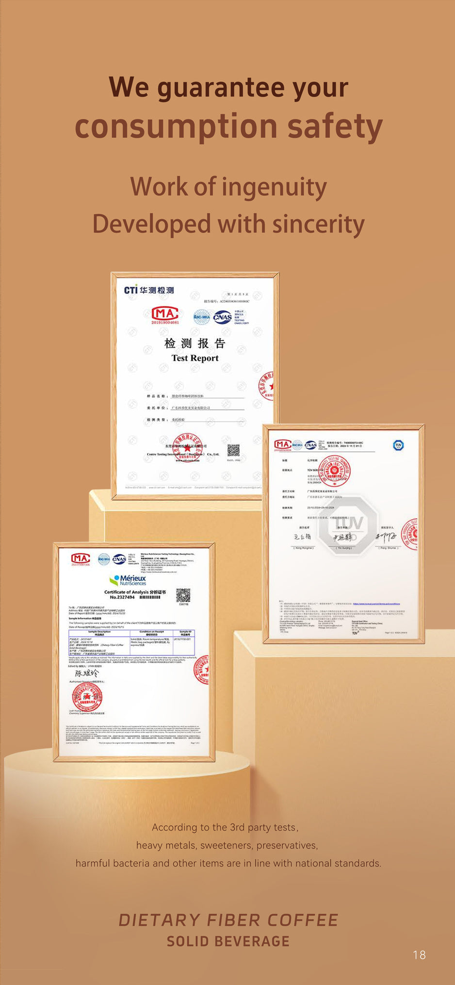 Dietary Fiber Coffee for body control