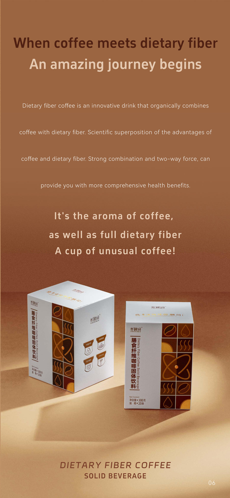 Dietary Fiber Coffee for body control